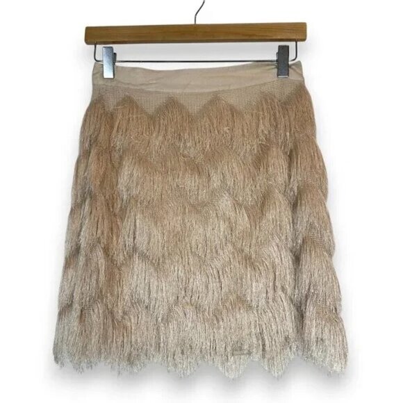 Ella Moss Champagne Fringe Mini Skirt Size 2 NWT $158 MSRP Flapper Party Skirt - Picture 13 of 13
